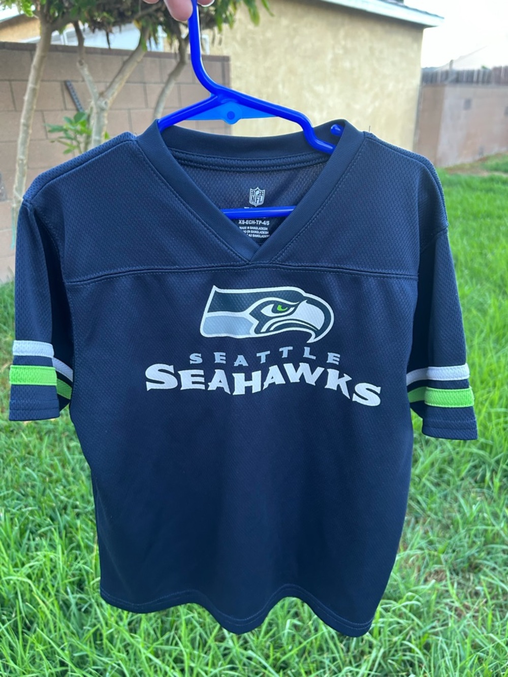 NFL Seattle Seahawks Navy Jersey with Green & White Accents - Kids